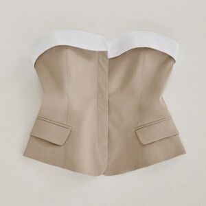 NWOT Zara Gabardine Top
